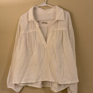 Free People Cream Blouse